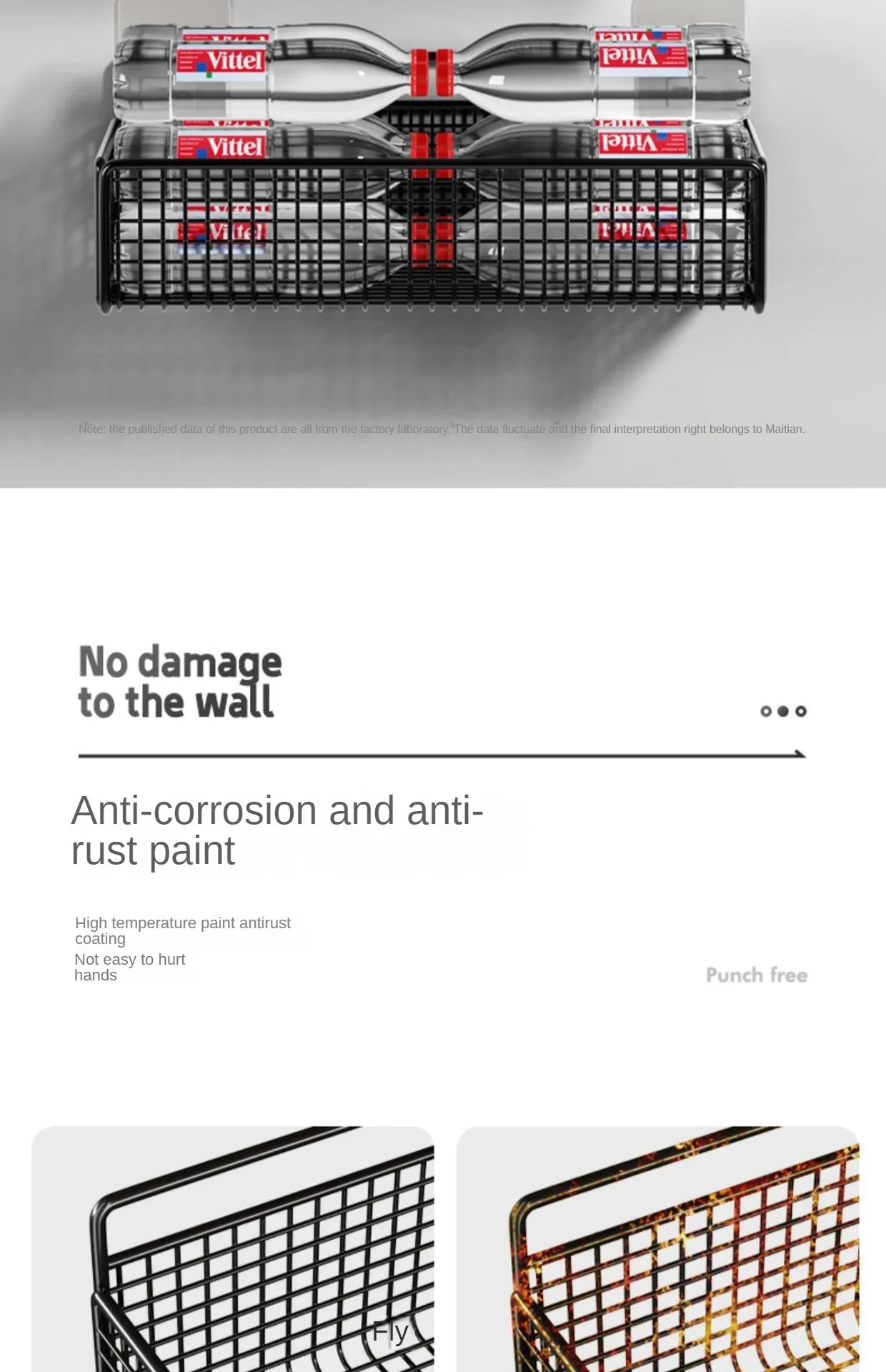 Non-Perforated Wall Mount Kitchen Storage Rack | All-in-One Spice Rack, Dish Rack, and Sink Shelf Organizer