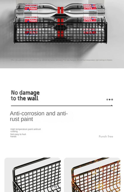 Non-Perforated Wall Mount Kitchen Storage Rack | All-in-One Spice Rack, Dish Rack, and Sink Shelf Organizer