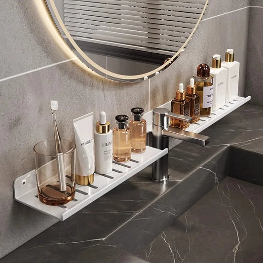 Kitchen and bathroom storage rack, washbasin rack, suction cup mirror, front rack, bathroom sink, faucet, wall mounted