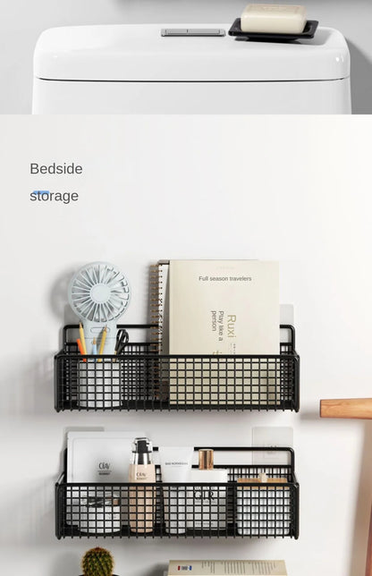 Non-Perforated Wall Mount Kitchen Storage Rack | All-in-One Spice Rack, Dish Rack, and Sink Shelf Organizer