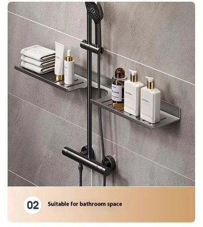Kitchen and bathroom storage rack, washbasin rack, suction cup mirror, front rack, bathroom sink, faucet, wall mounted