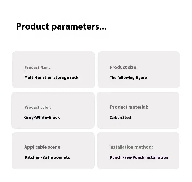 Kitchen and bathroom storage rack, washbasin rack, suction cup mirror, front rack, bathroom sink, faucet, wall mounted