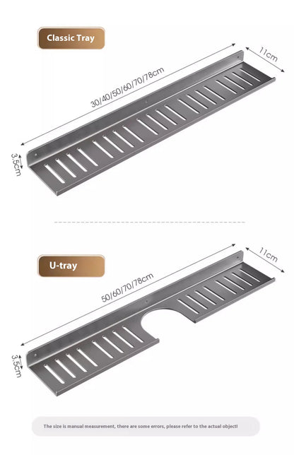 Kitchen and bathroom storage rack, washbasin rack, suction cup mirror, front rack, bathroom sink, faucet, wall mounted