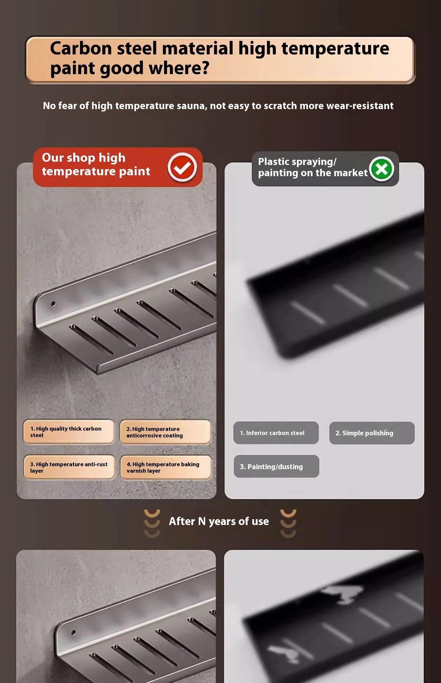 Kitchen and bathroom storage rack, washbasin rack, suction cup mirror, front rack, bathroom sink, faucet, wall mounted