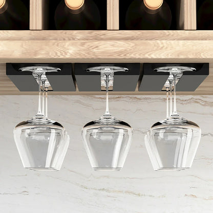 Kitchen Cabinet Free Punching Holder Wine Glass Rack Multi-Function Goblet Classification up Organizer Hanging Holder Shelf