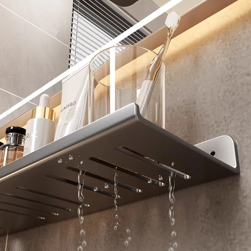 Kitchen and bathroom storage rack, washbasin rack, suction cup mirror, front rack, bathroom sink, faucet, wall mounted
